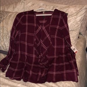 Burgundy blouse
